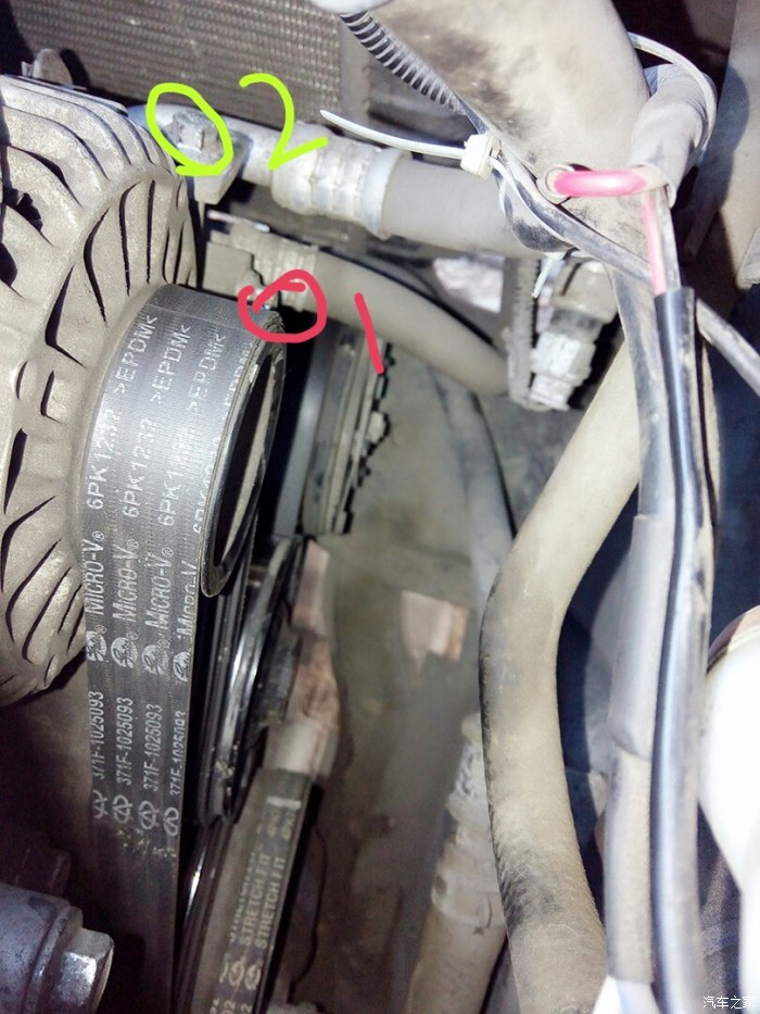 【图】371f发动机自己动手紧发电机皮带_奇瑞qq/qq3/6