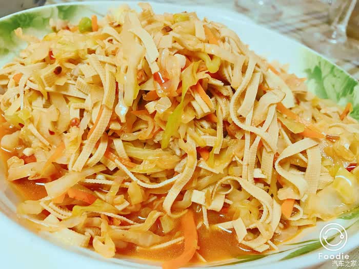 白菜榨菜炒百叶