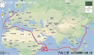过直布罗陀海峡进入地中海,穿过地中海后通过苏伊士运河进入红海,然后