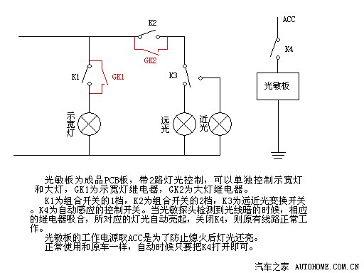 福三低成本diy自动大灯,上线路图和实际安装图(最新更新)