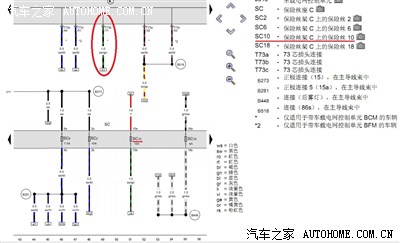 新桑塔纳bcm雾灯电源输入图