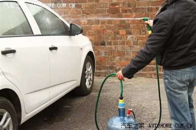外边洗车实在是太贵了，咱自己自制洗车器。。。。。哈哈。。。_天津_手机汽车之家