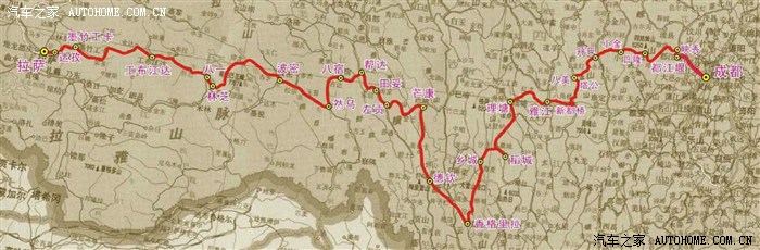 全程1160km 川藏南线