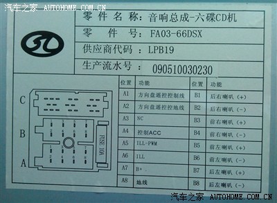 原车cd接口定义咨询_奔腾b50论坛_手机汽车之家