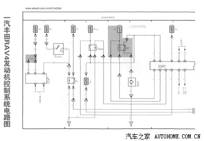 一汽丰田rav4发动机控制系统电路图