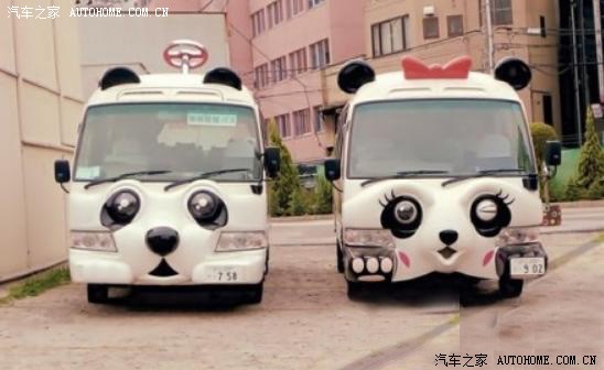 【图】好萌好可爱的熊猫车啊!