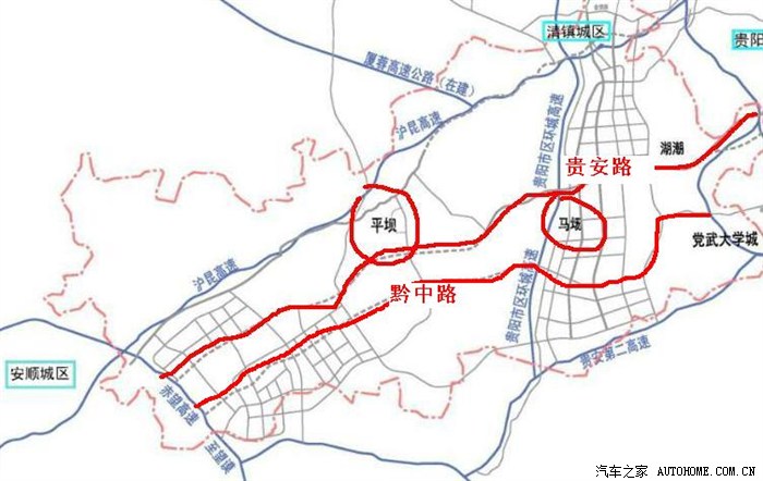 热烈祝贺黔中路贵阳段通车新图更新含贵安新区地图