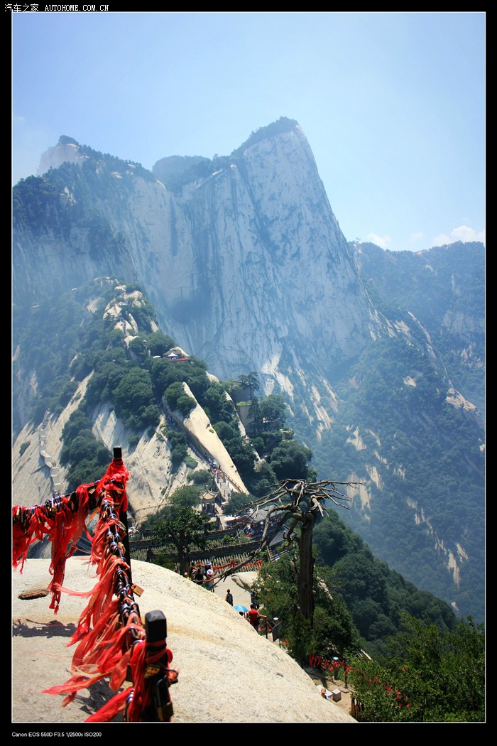 危峰兀立的西岳华山风景确实美如画西安探亲华山游