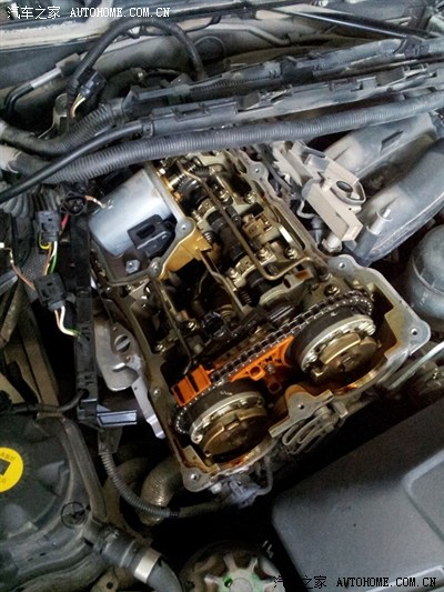 高手请进,看N46发动机漏油了_宝马3系论坛