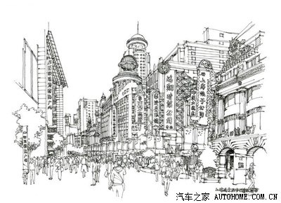 萌版上海南京路步行街手绘地图图片