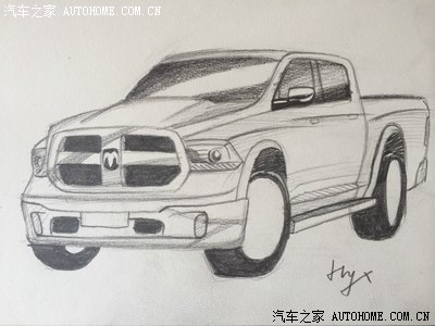 【hyx】手绘汽车--道奇ram