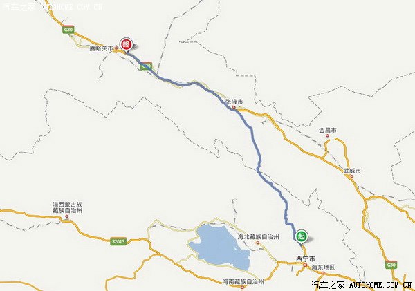 国道g227至甘肃张掖,g30连霍高速至酒泉