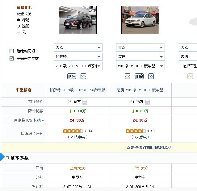 老爸买车 请各位分析迈腾还是帕萨特 谢谢大家