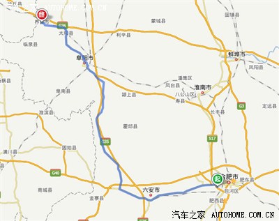 准备走省道.从百度地图上搜索的路线.