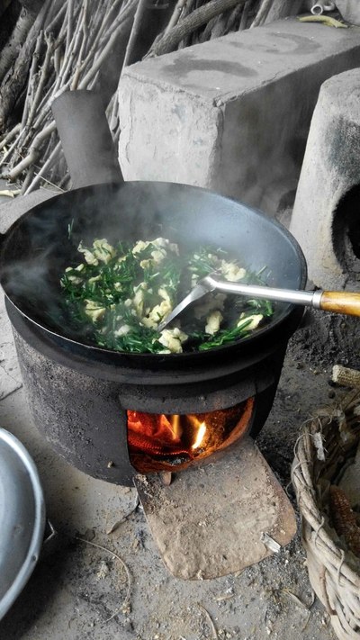 河北保定高大厨上菜小锅炒菜加香煎海鲫鱼_美