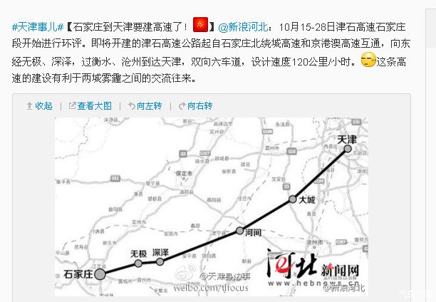 新浪河北实话实说了:津石高速——雾霾交流往来