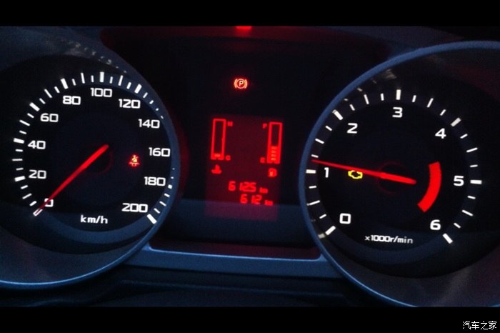 【图】陆风X8柴油2.5冬季热车时发动机故障灯