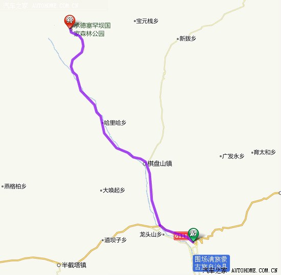 从围场下高速之后左转,进入111国道然后看路标转入塞罕坝景区方向.