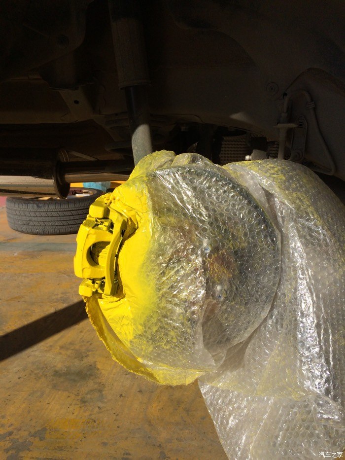 【图】卡钳喷了屎黄色喷漆。。。_长城C50论坛_汽车之家论坛
