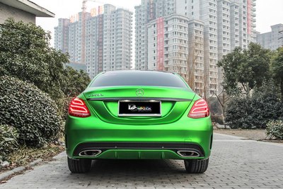 当绿与粉的碰撞 c260哑面电镀绿 作业_奔驰c级论坛_之