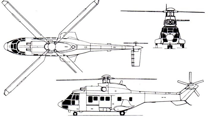 【图】直升机三视图