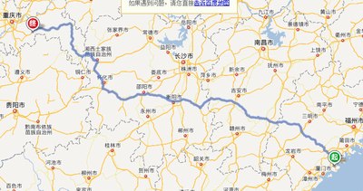 自驾福建泉州到重庆1600公里左右