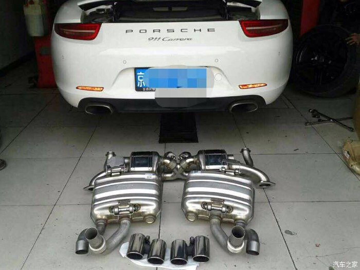 【图】991carrera加装运动排气 计时器 SC组件