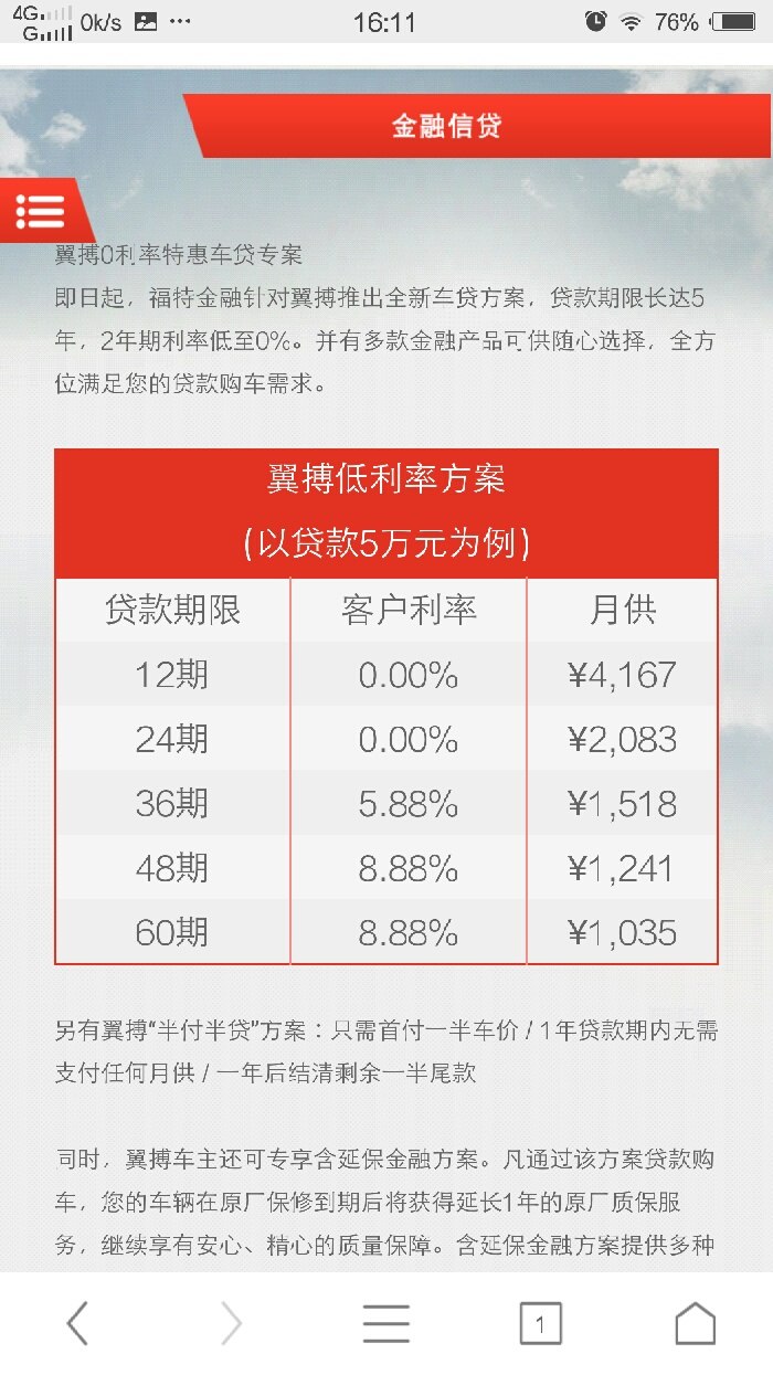 福特金融翼博免息为什么4s都不实行