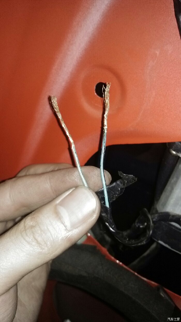 前门喇叭线正负极