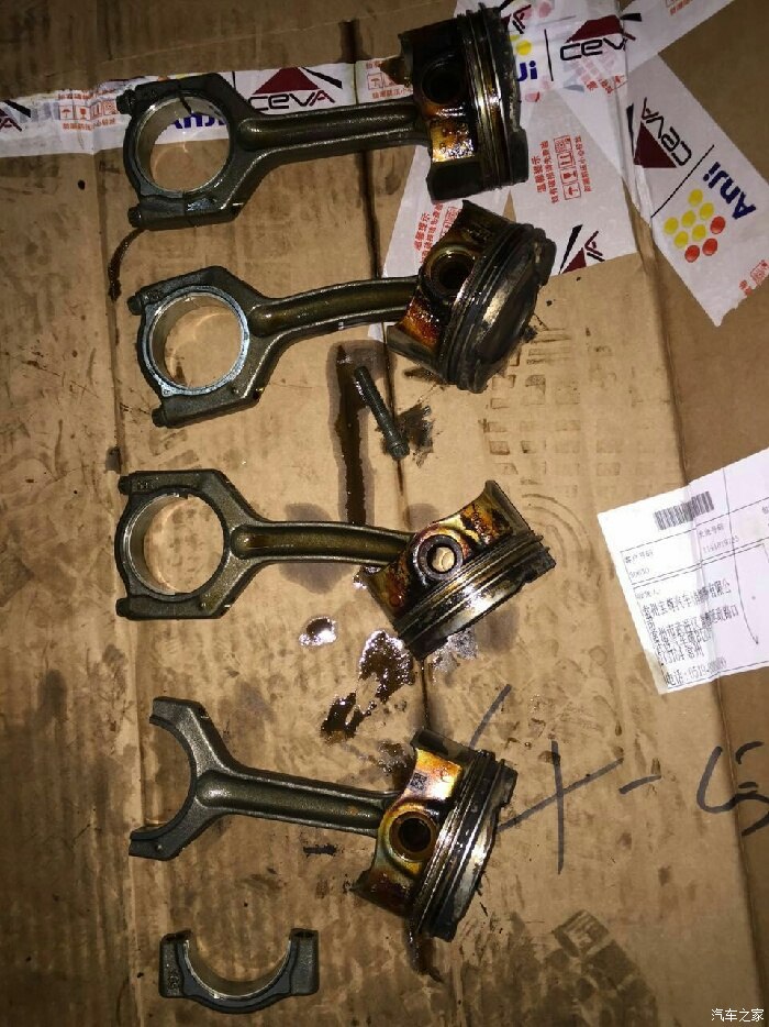 【图】求教懂发动机的兄弟看下发动机进水大修