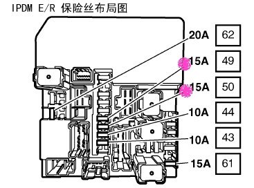 50位置保险丝15a光保险         