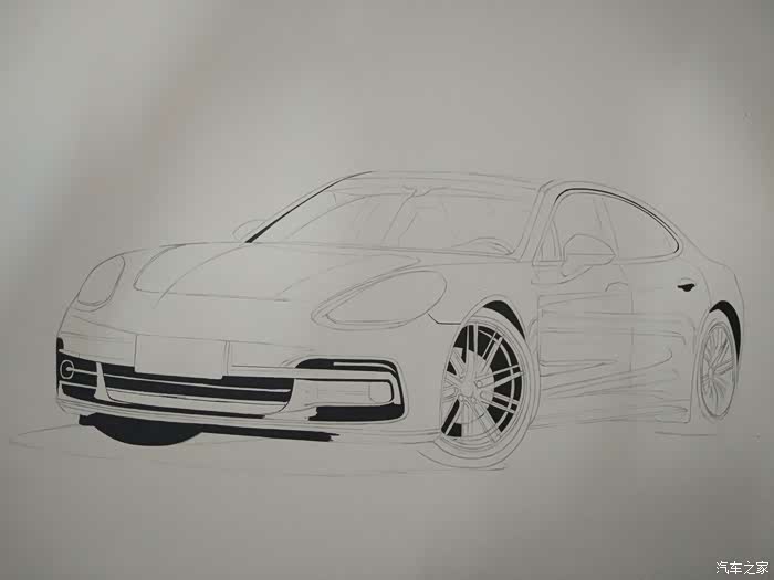 【画young年华】优雅美男子,手绘保时捷panamera