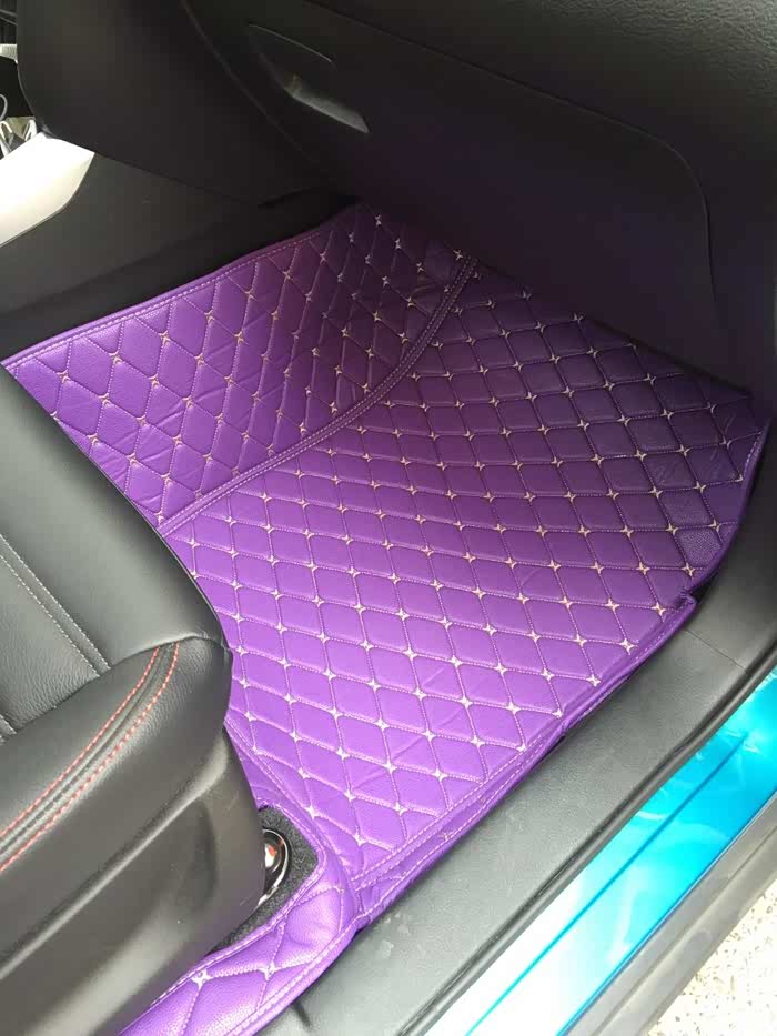 出一套全新xpe无味材质大包围脚垫紫色爱马仕条纹
