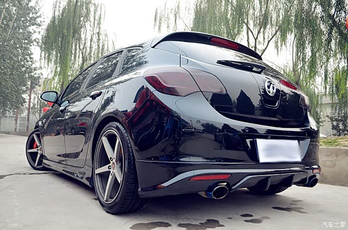 13款英朗gt改装-君越排气管罩双边单出