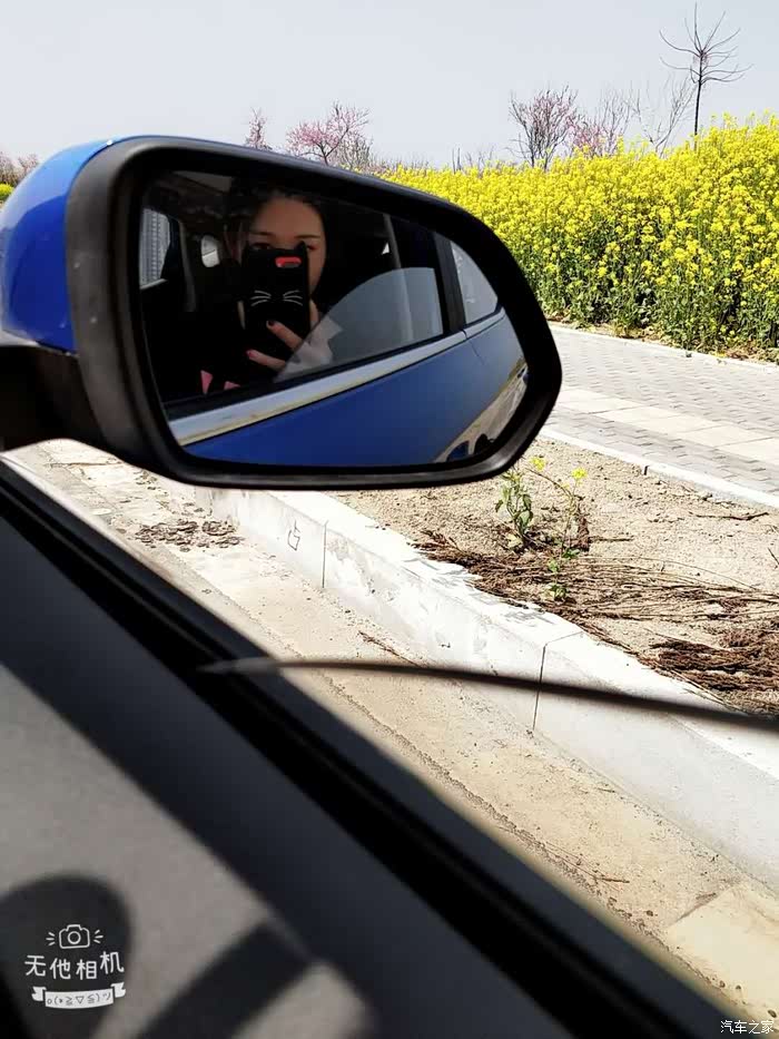 开车去踏青媳妇的蓝色风情