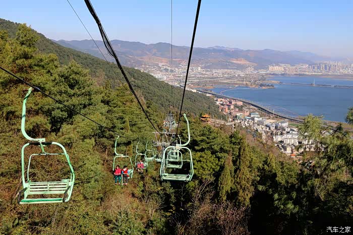 【西山龙门】下行索道,在索道看到熟人.娃儿看到高兴惨.