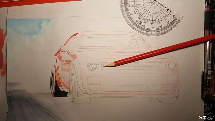 新手画车道奇挑战者srt