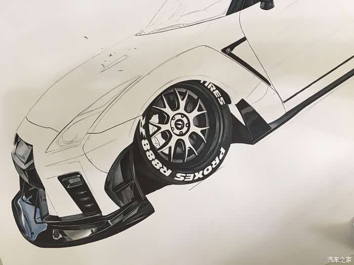 绘车分子鸿篇巨制手绘低趴gtr