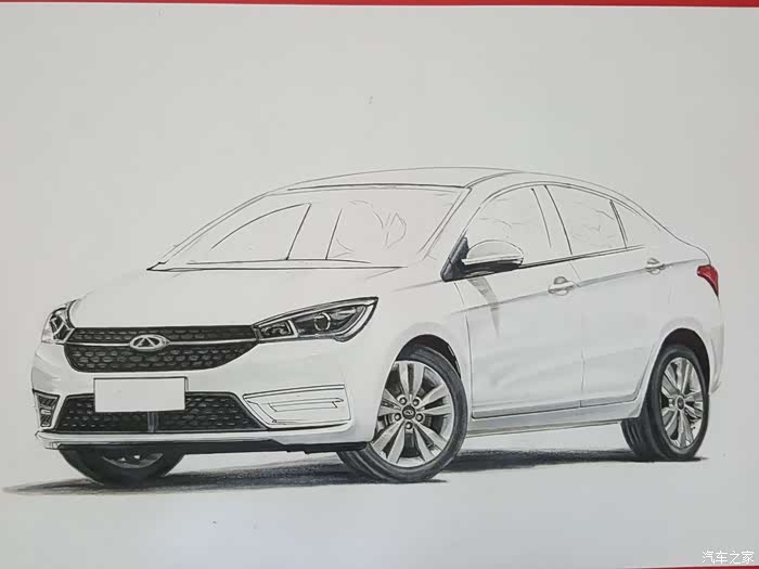 【图】【工人画车】奇瑞艾瑞泽5_汽车插画论坛_汽车之家论坛