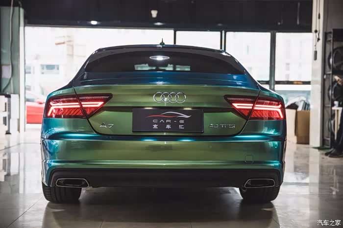 老郭分享奥迪a7一变身孔雀蓝rs7骚到无法原谅