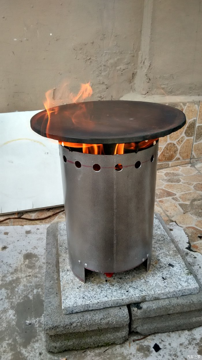 自制简单烧柴炉图片