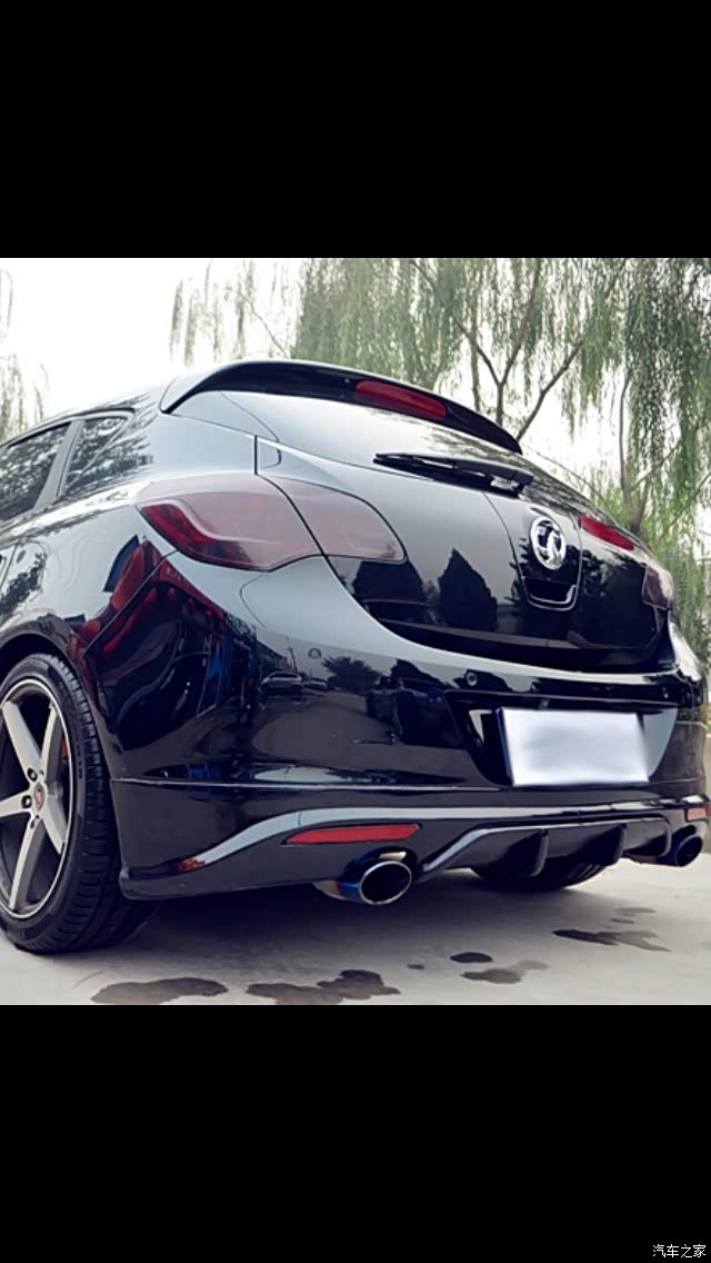 13款英朗gt改装君越排气管罩双边单出