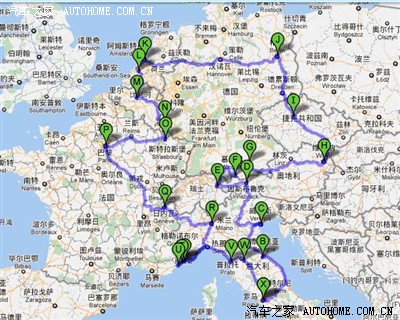 从中国自驾欧洲路线图图片
