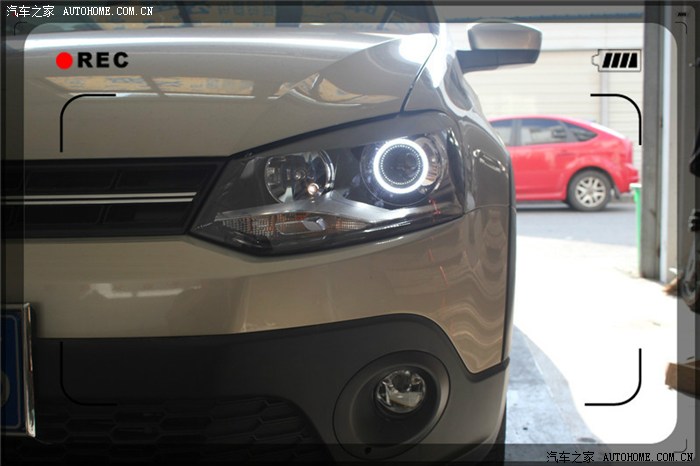 polo改灯新polo升级氙气大灯led天使眼双光透镜氙气大灯