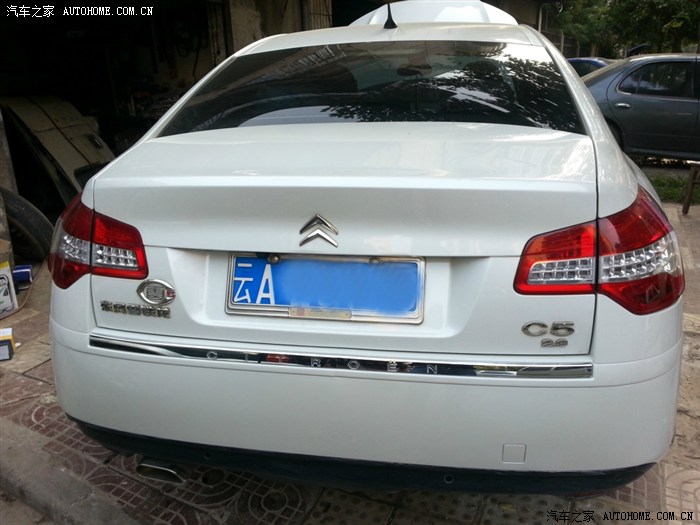 12款c5 珠光白喷漆!效果【图】