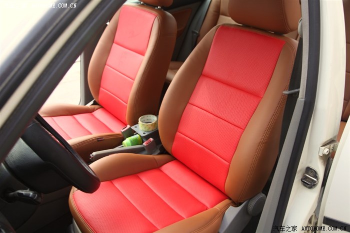 宝来真皮座椅改装效果图苏人红拼红