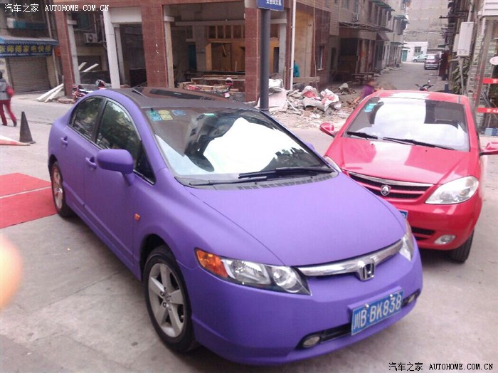 新人报道八代思域改色膜