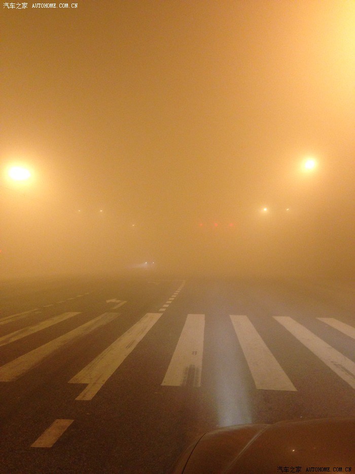 今天早上开车出来好大的雾啊