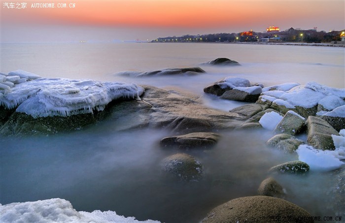 【風光】北戴河冰海落日圖