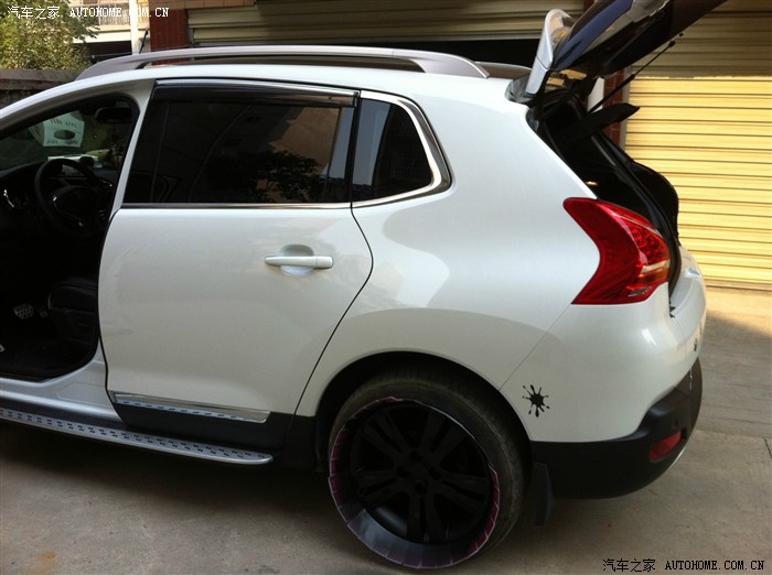 分体电子狗 亚光黑轮毂改色作业!_标致3008论坛_汽车之家论坛